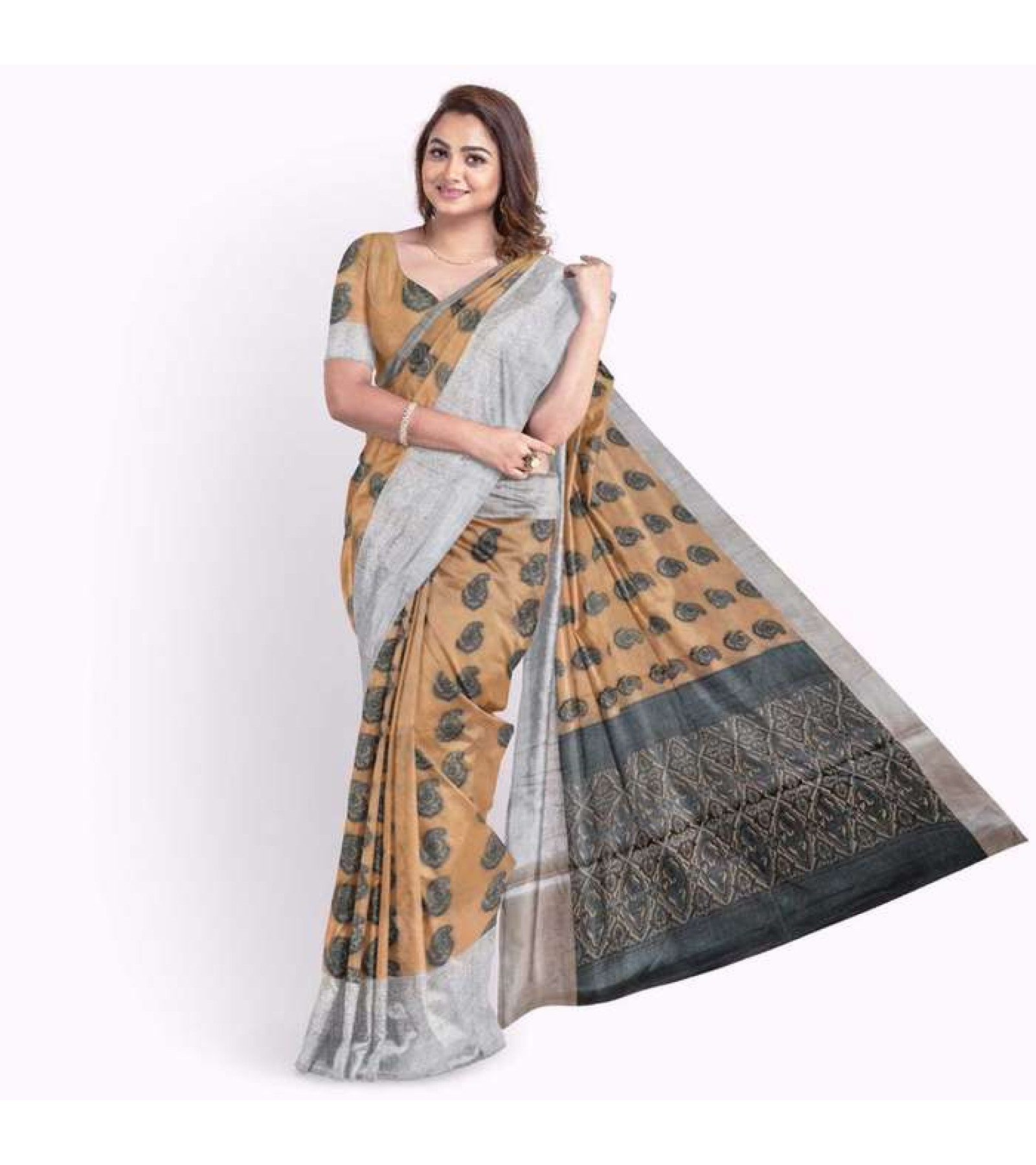 Exclusive  Linen Cotton Weaving Emp Fancy Sarees 